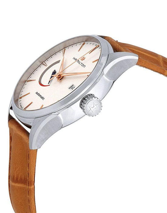 Hamilton Hamilton Jazzmaster Power Reserve Auto H32635511, jazzmaster швейцария мужские часы на браслете кожаный боковой вид